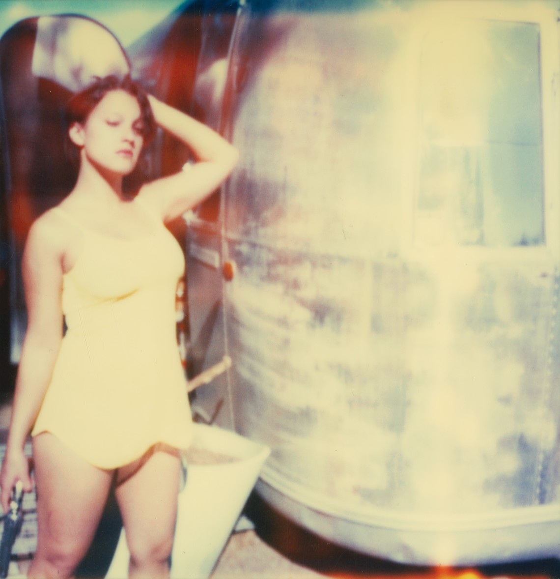 austen in front of trailer